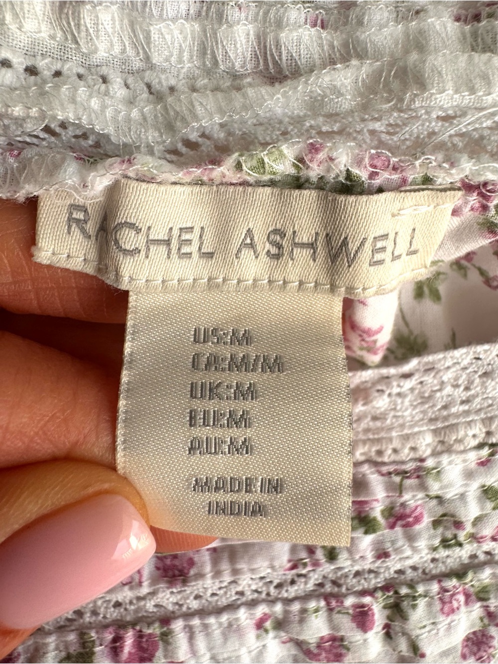 Rachel Ashwell Floral Pink Cotton Sleep Set -size MπΈprice reduced and FIRMπΈ - Picture 8 of 10